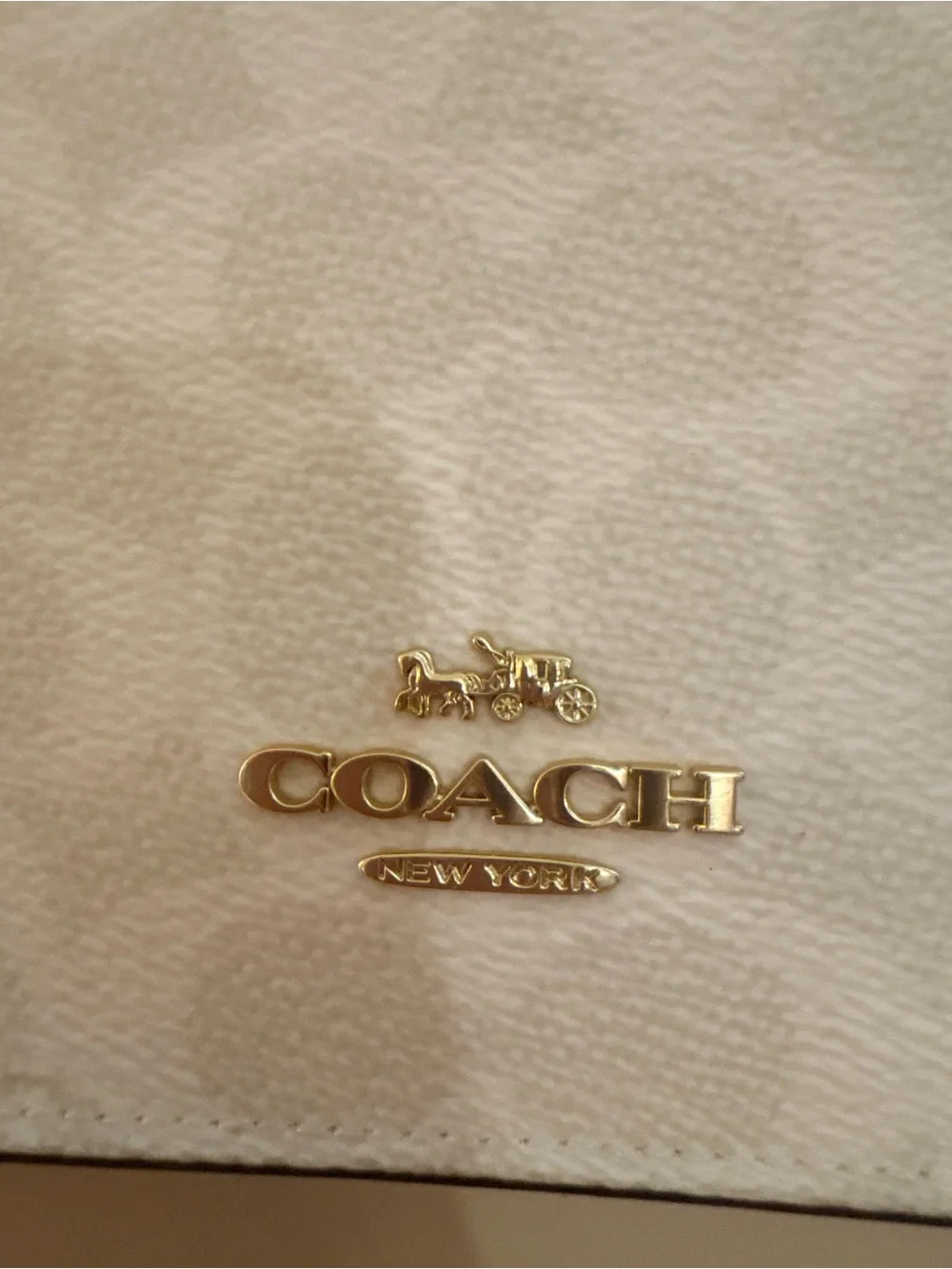 Coach Chalk Signature Flap Shoulder Bag with Gold Hardware